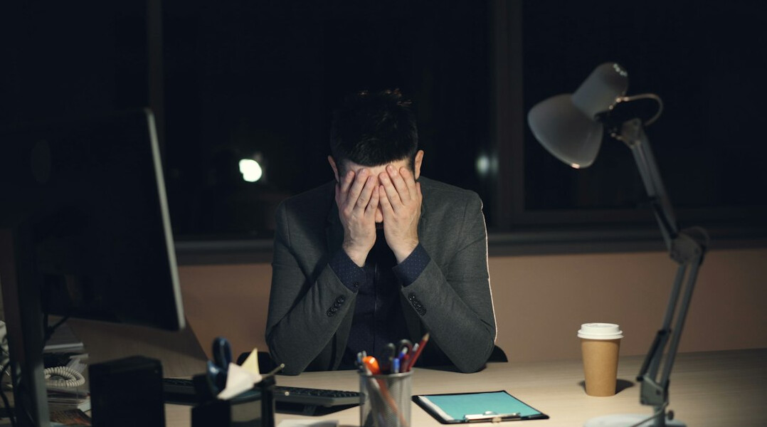 stressed office worker